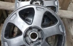 TWO 17″ Audi factory rims, black finish, 7 1/2″ width