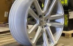 22×9.5 Dub S257 Flex Silver With Brushed Face Wheels 6×139.7