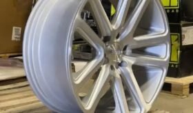 22×9.5 Dub S257 Flex Silver With Brushed Face Wheels 6×139.7