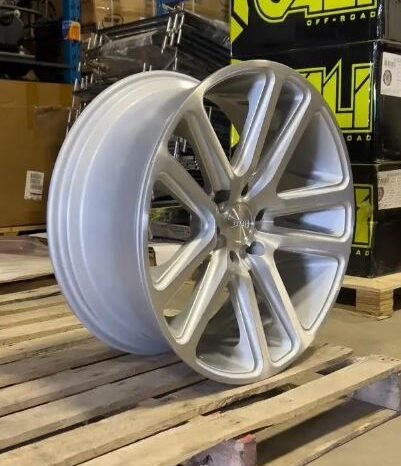 
								22×9.5 Dub S257 Flex Silver With Brushed Face Wheels 6×139.7 full									