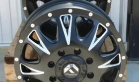 17×6.5 Fuel Throttle D513 Matte Black And Milled Dually Wheels